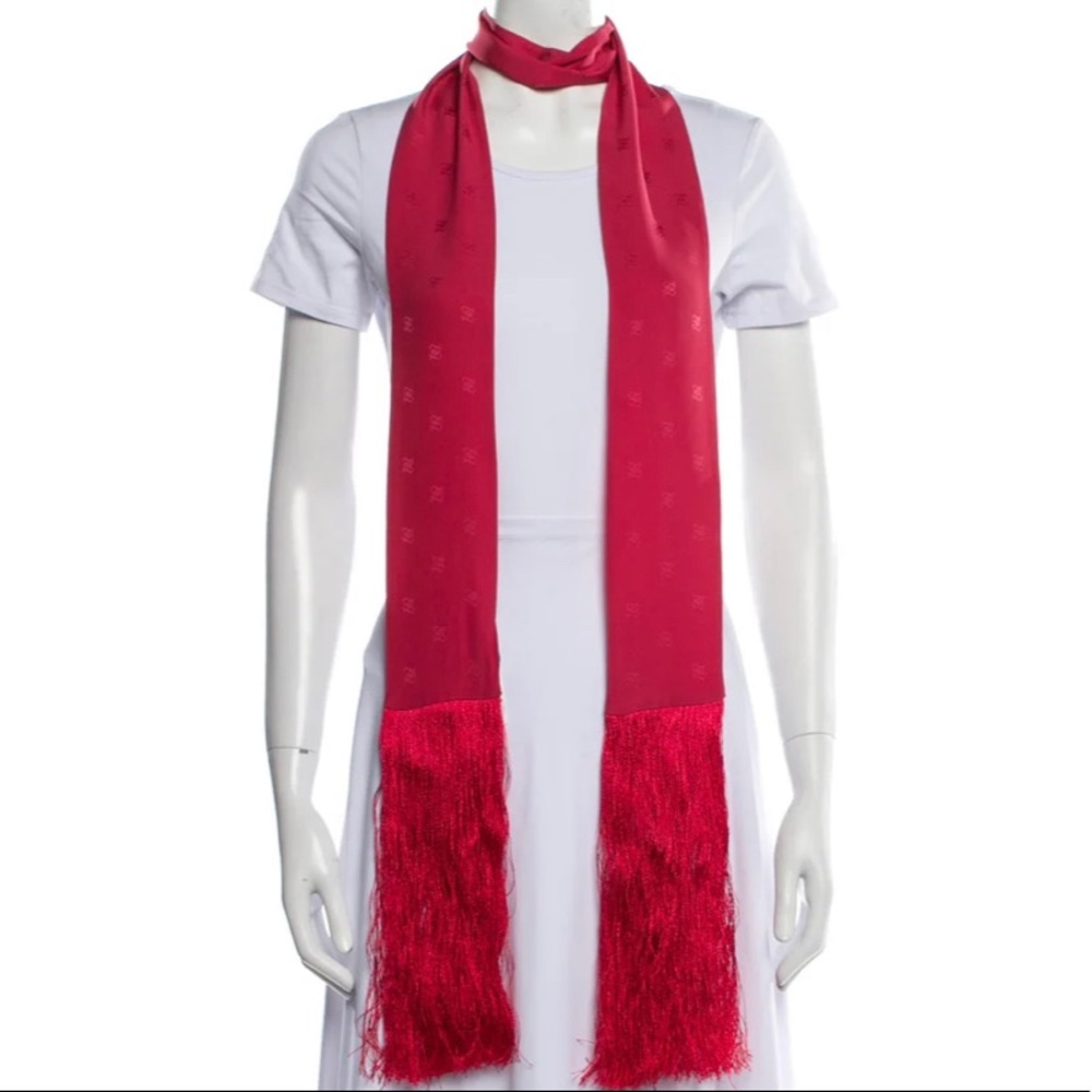 Fendi Graphic Print Scarf 100%silk